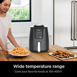 Quick, Easy Meals with Air Fryer: Crisps, Roasts, Reheats, & Dehydrates, 4 Qt. Capacity, High Gloss Finish!
