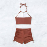 Women's Two Pieces Sexy Halter Swimsuit Set
