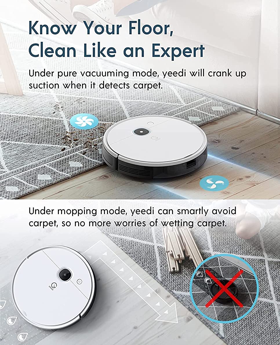 Yeedi Vac 2 Pro Vacuum and Mop Self-Cleaning Robot Vacuum Cleaner 3000Pa
